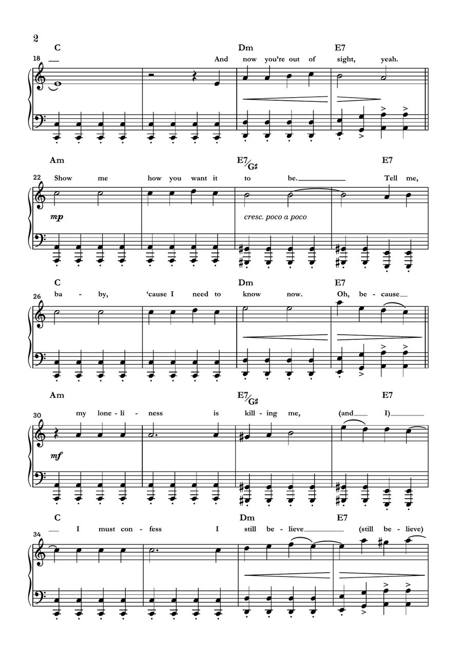 ...baby One More Time Piano Solo scores gallery preview page 2