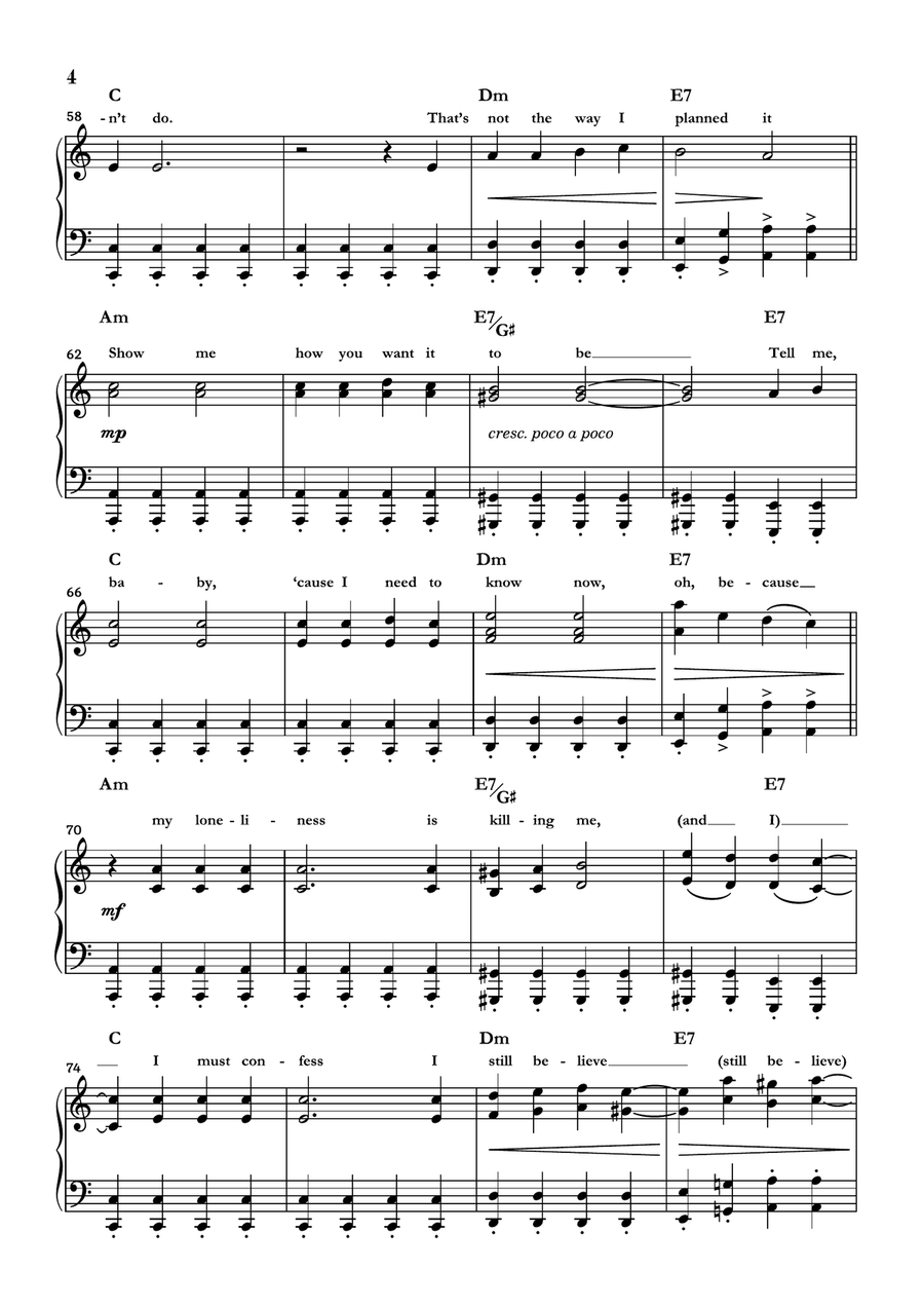 ...baby One More Time Piano Solo scores gallery preview page 4