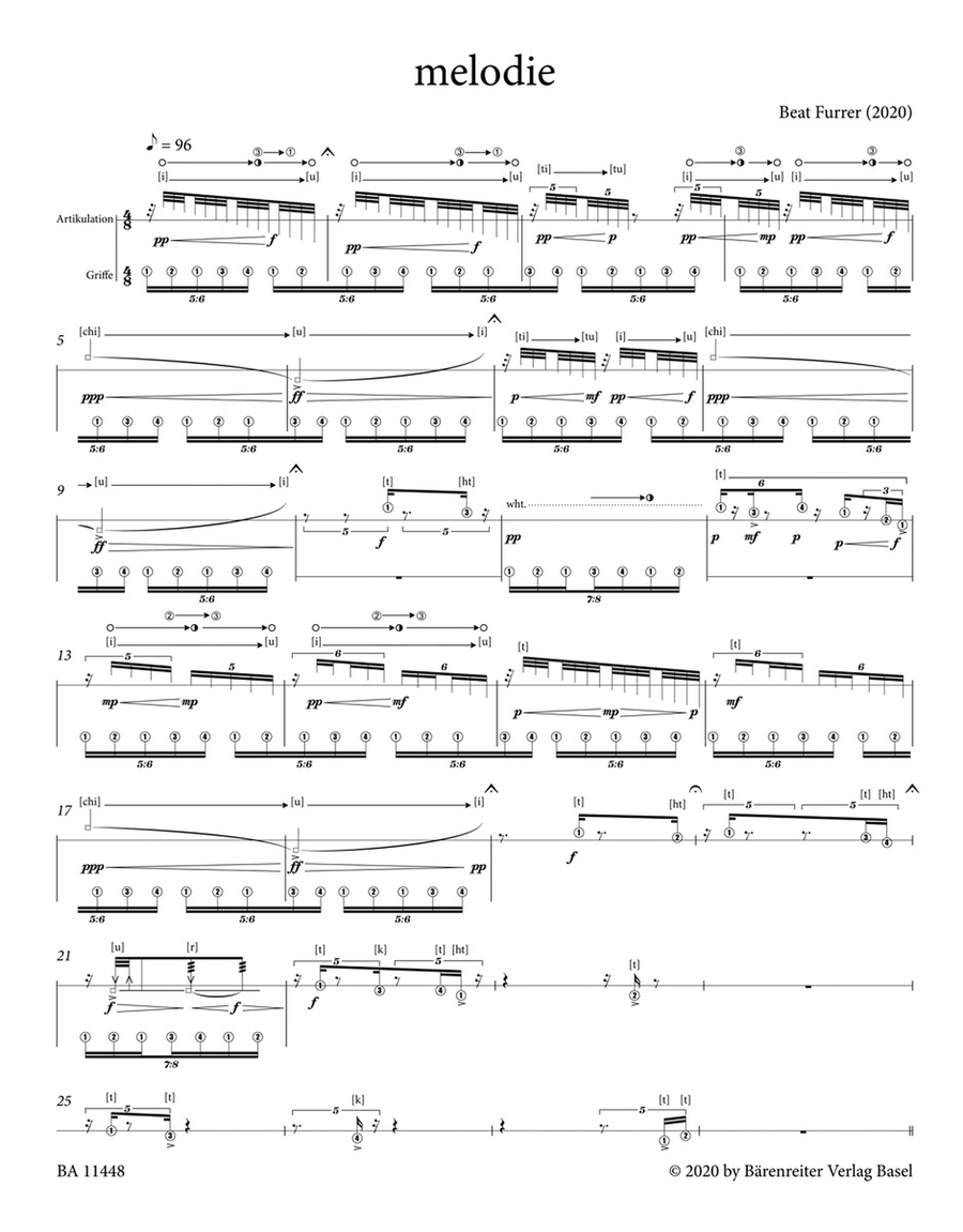 melodie for Flute solo (2020) Flute Solo scores gallery preview page 2