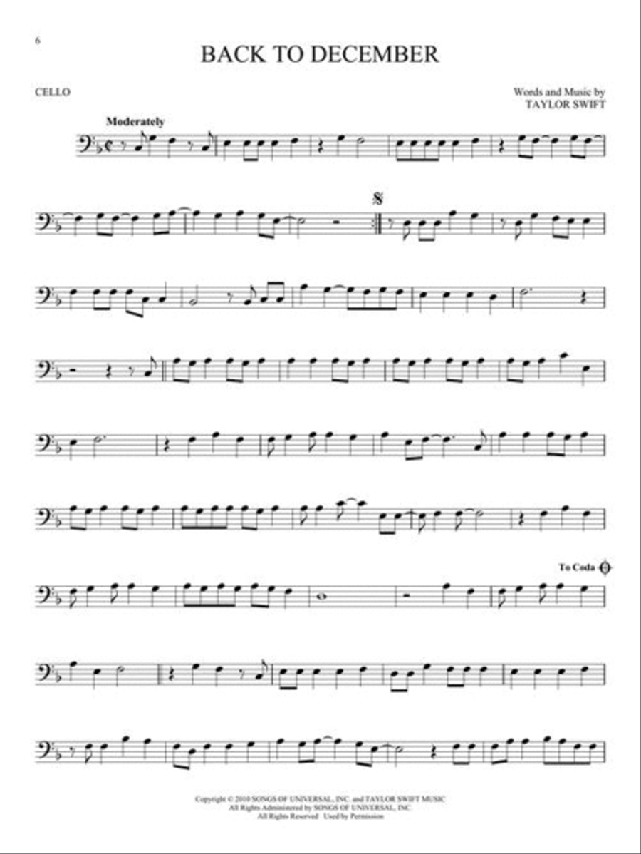 Taylor Swift Cello scores gallery preview page 6