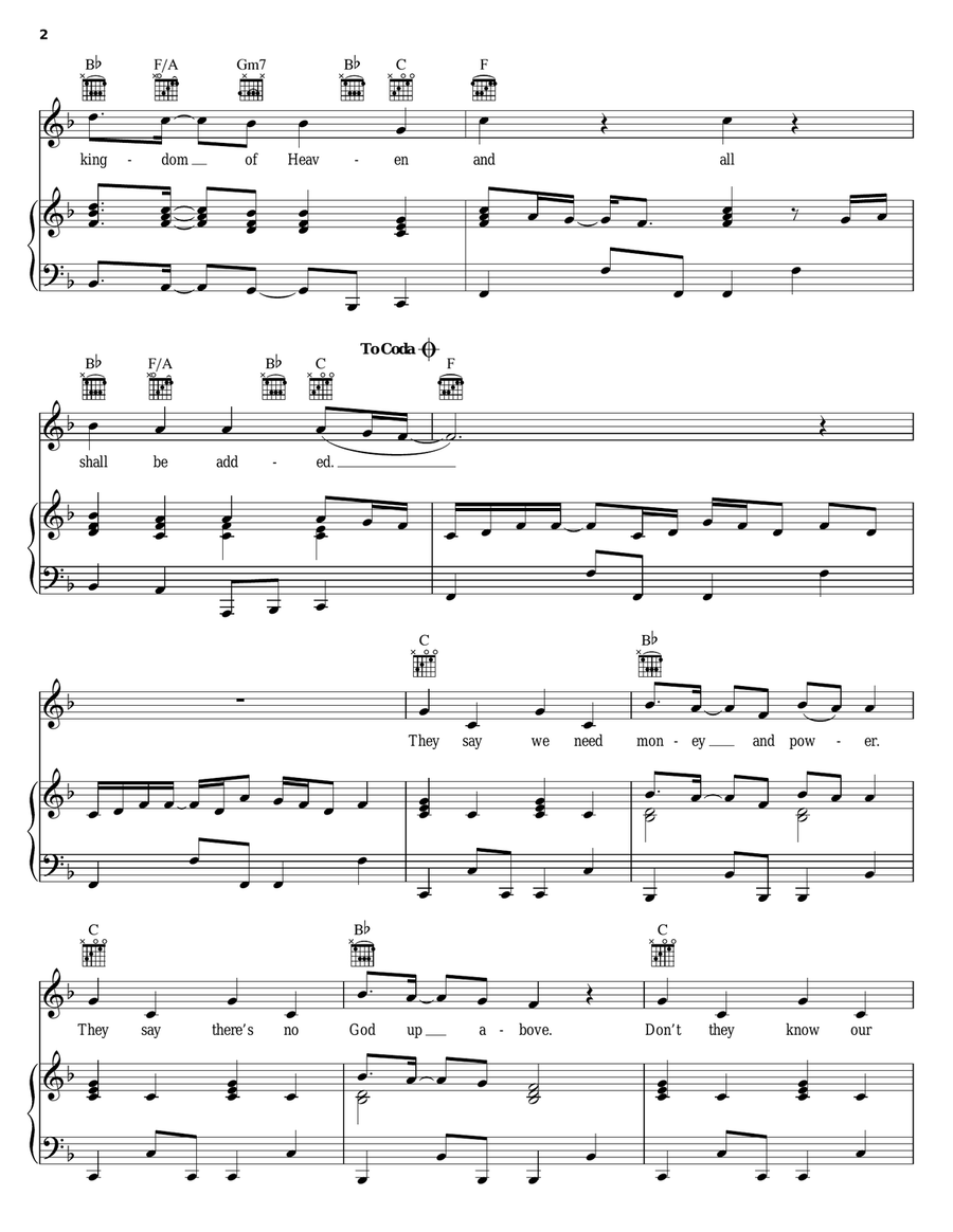 Seek First Seek First Piano, Vocal, Guitar scores gallery preview page 2