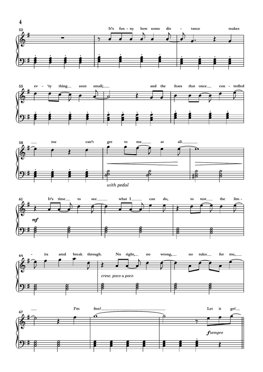 Let It Go Easy Piano scores gallery preview page 4
