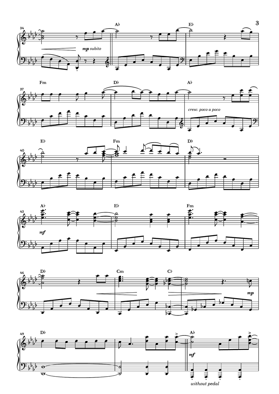 Let It Go Piano Solo scores gallery preview page 3
