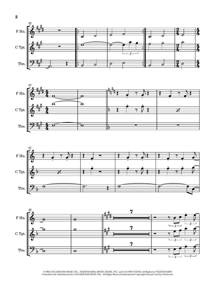Don't Forget Me (when I'm Gone) Brass Ensemble scores gallery preview page 2