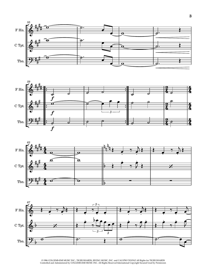 Don't Forget Me (when I'm Gone) Brass Ensemble scores gallery preview page 3