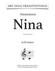 ANONYMOUS: Nina (transposed to D minor, C-sharp minor, and C minor) mini preview