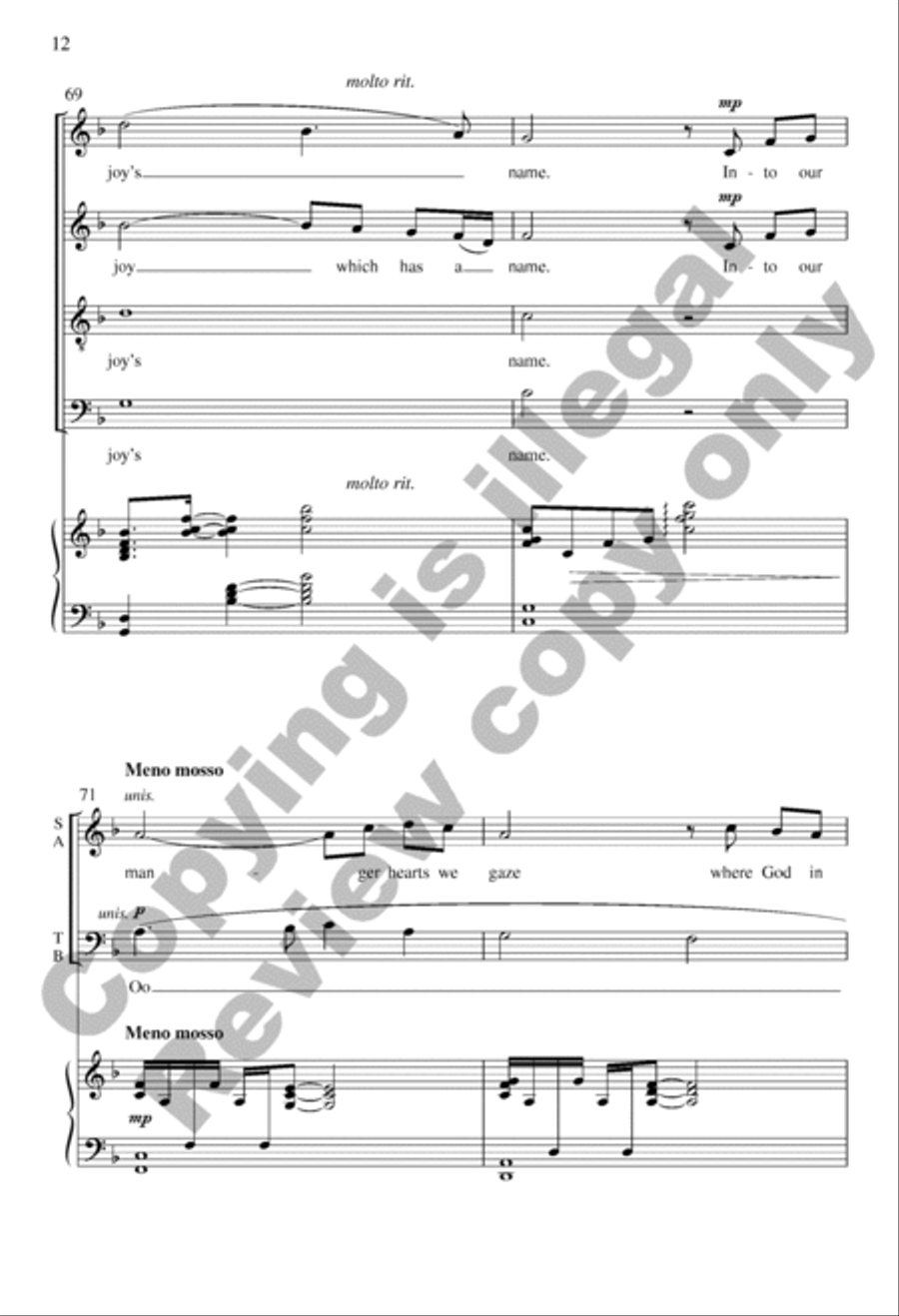 In the Bleak Midwinter In the Bleak Midwinter 4-Part scores gallery preview page 12