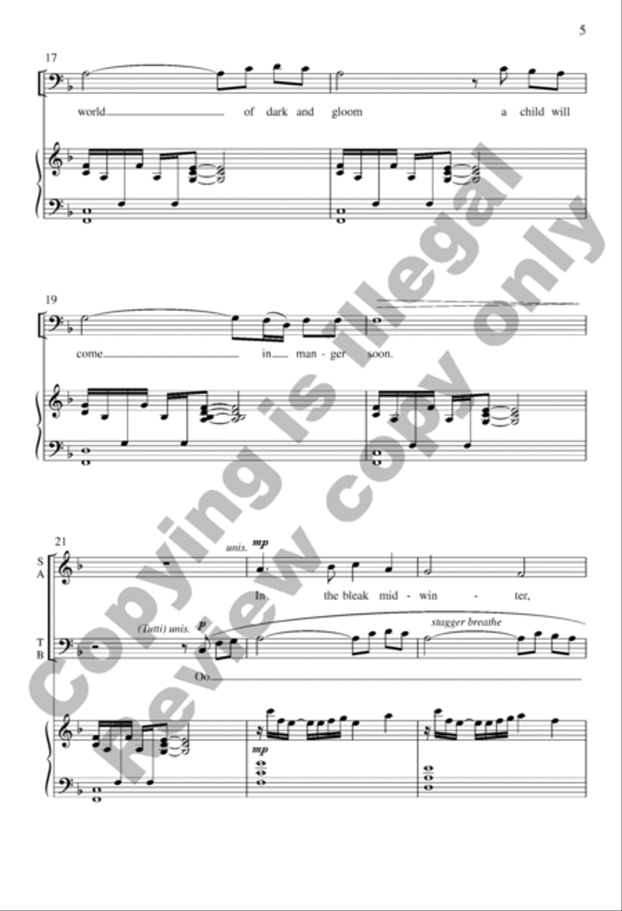 In the Bleak Midwinter In the Bleak Midwinter 4-Part scores gallery preview page 5