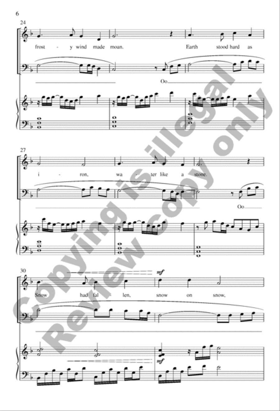 In the Bleak Midwinter In the Bleak Midwinter 4-Part scores gallery preview page 6
