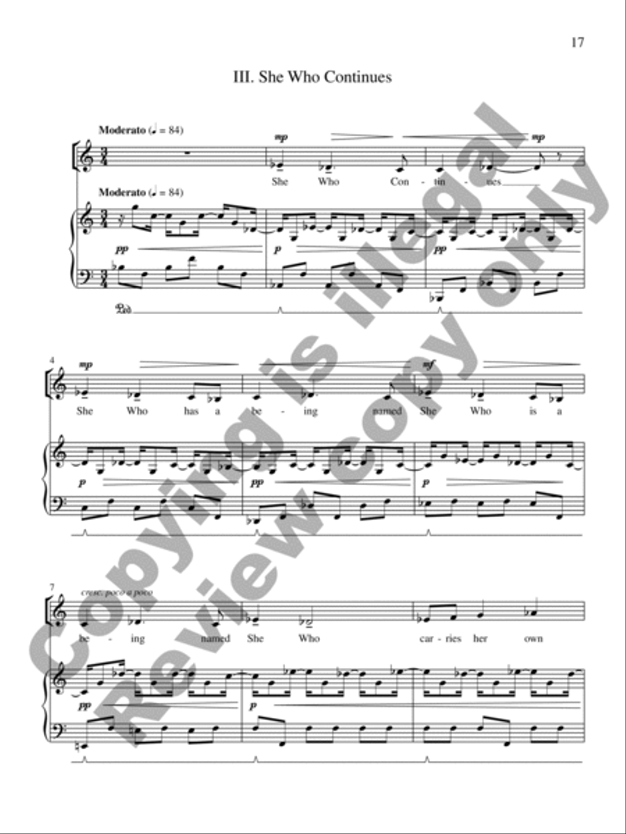 She Who Continues She Who Continues Soprano Voice scores gallery preview page 8