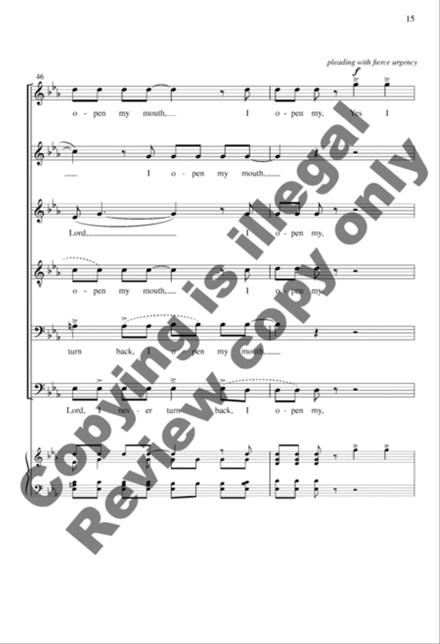 I Open My Mouth I Open My Mouth A Cappella scores gallery preview page 15
