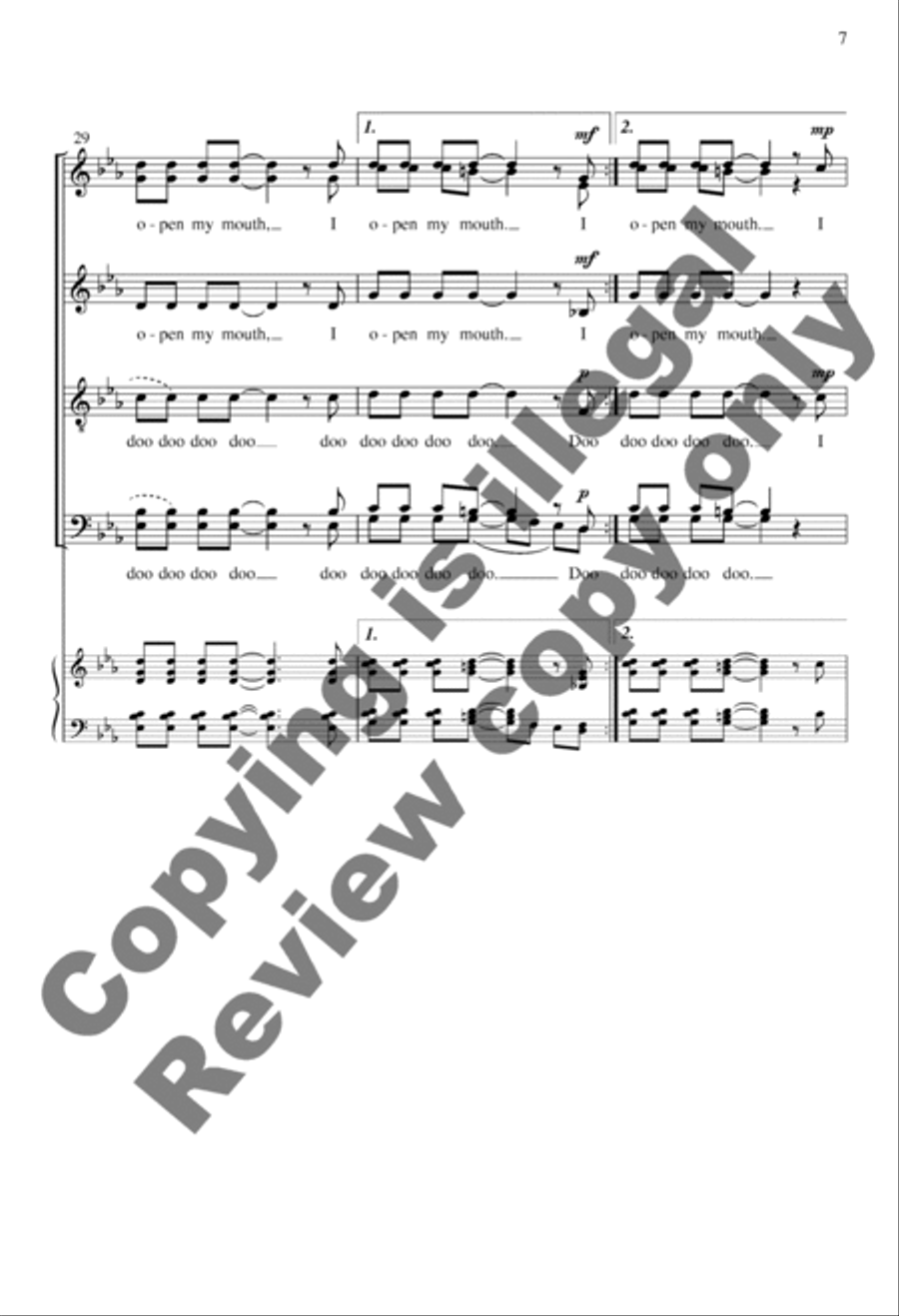 I Open My Mouth I Open My Mouth A Cappella scores gallery preview page 7