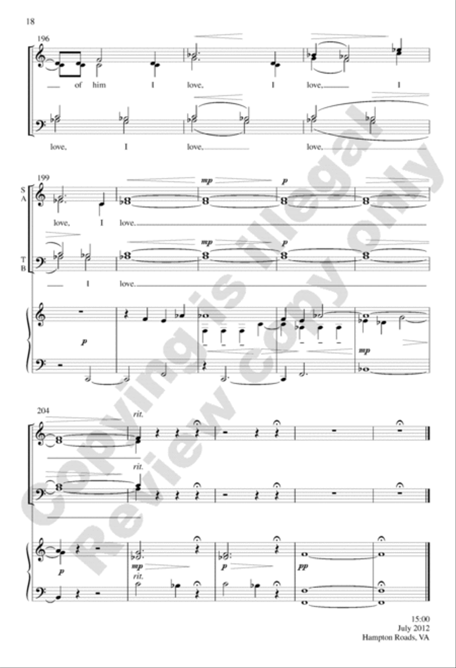When Lilacs Last in the Dooryard Bloomed (Choral Score) 4-Part scores gallery preview page 17