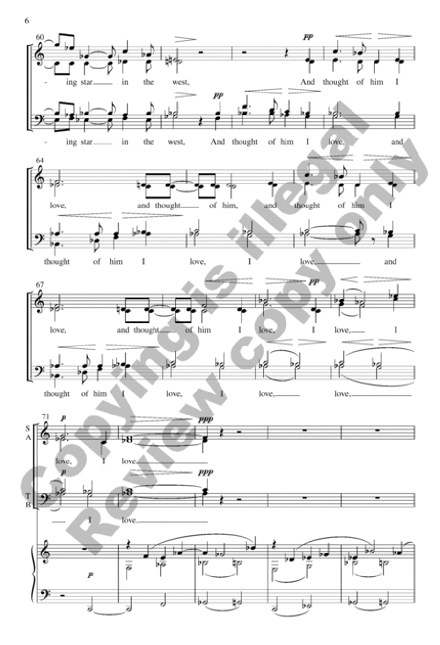 When Lilacs Last in the Dooryard Bloomed (Choral Score) 4-Part scores gallery preview page 5