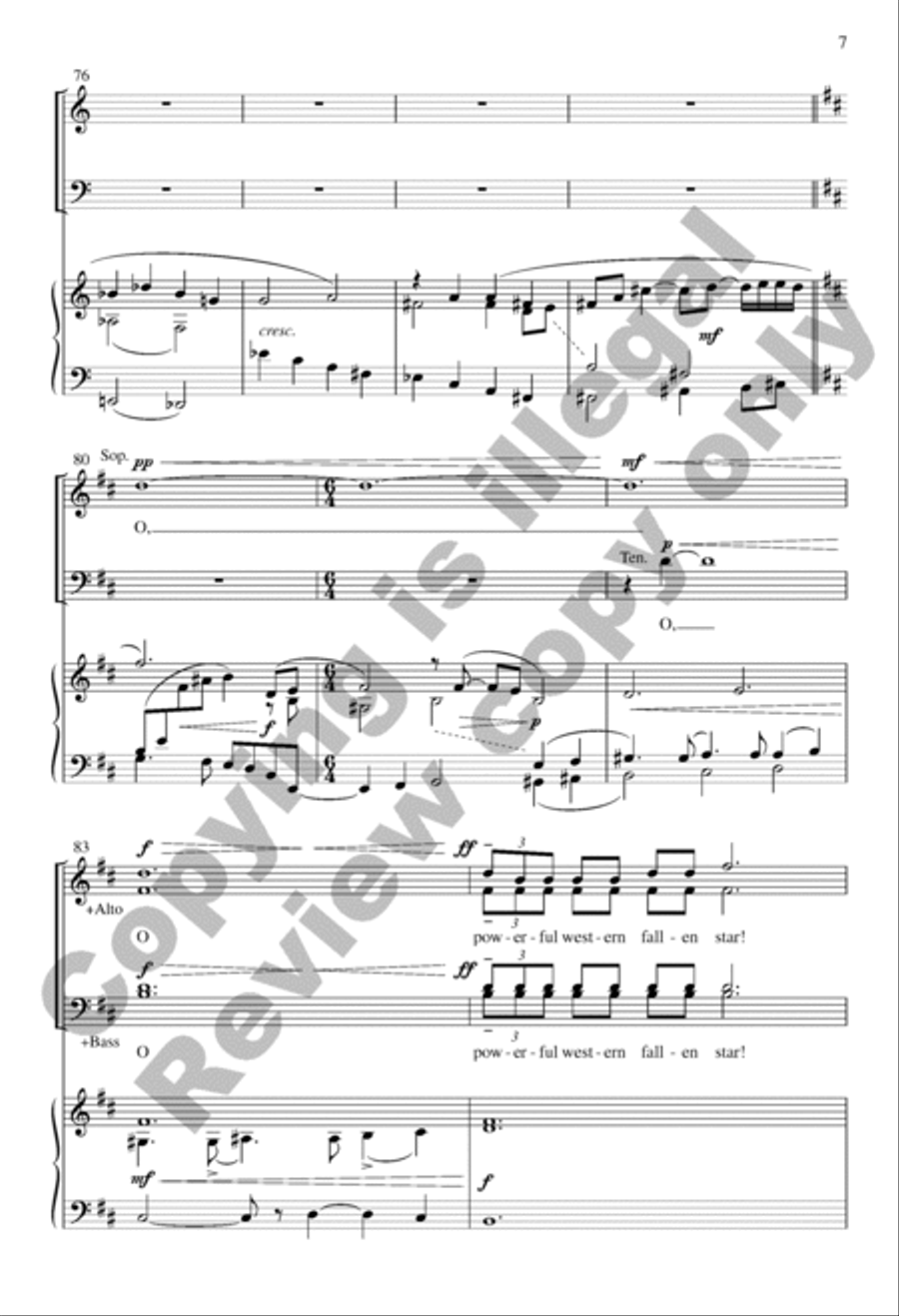When Lilacs Last in the Dooryard Bloomed (Choral Score) 4-Part scores gallery preview page 6