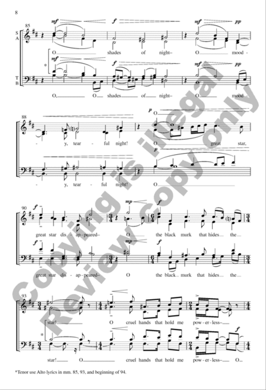 When Lilacs Last in the Dooryard Bloomed (Choral Score) 4-Part scores gallery preview page 7