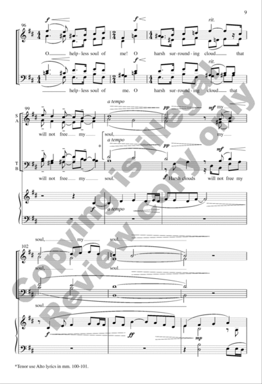 When Lilacs Last in the Dooryard Bloomed (Choral Score) 4-Part scores gallery preview page 8