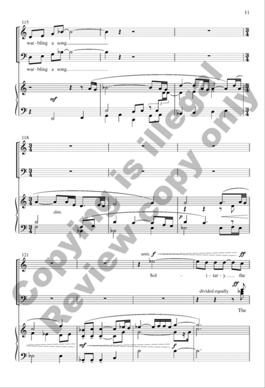 When Lilacs Last in the Dooryard Bloomed (Choral Score) 4-Part scores gallery preview page 10