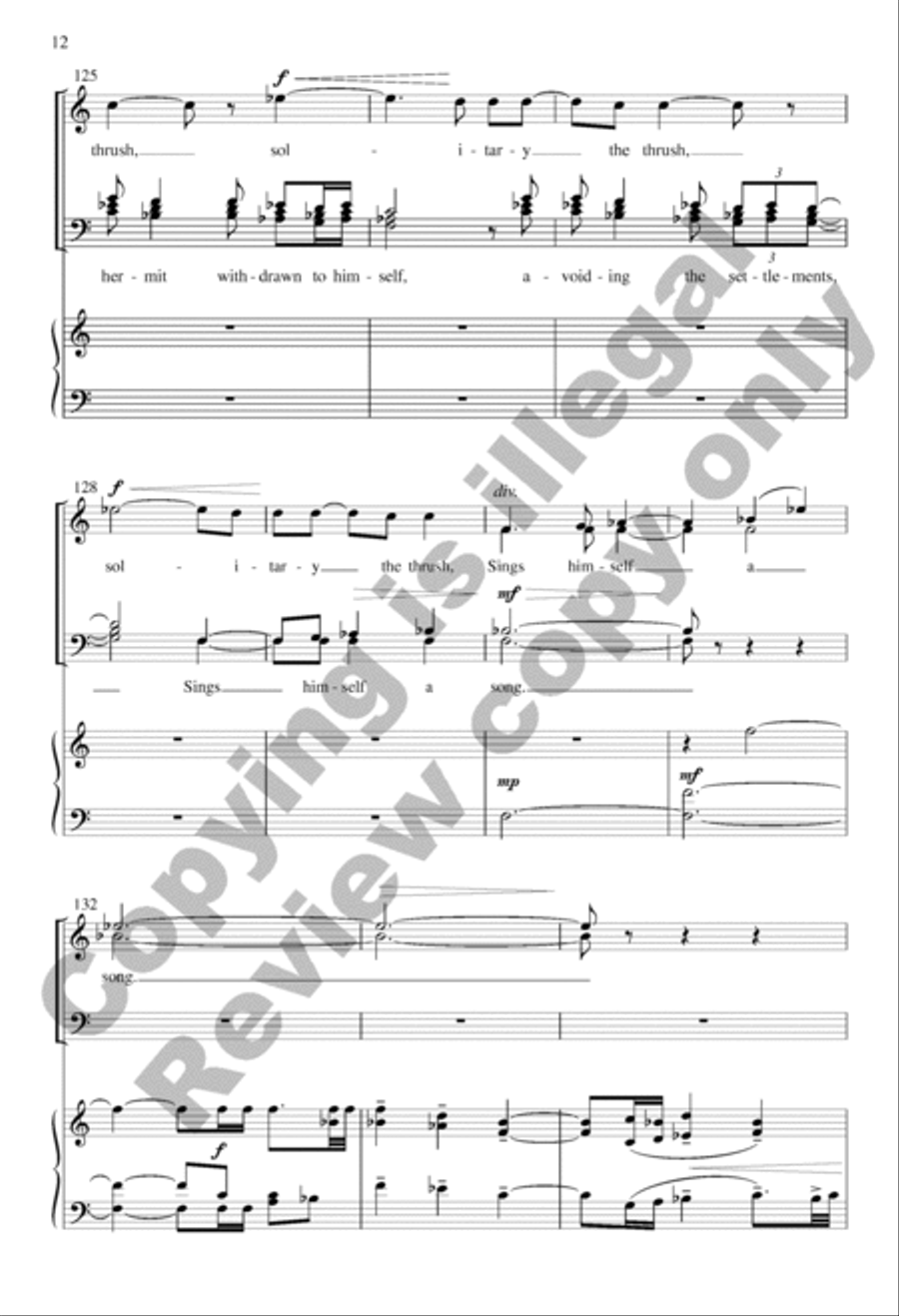 When Lilacs Last in the Dooryard Bloomed (Choral Score) 4-Part scores gallery preview page 11
