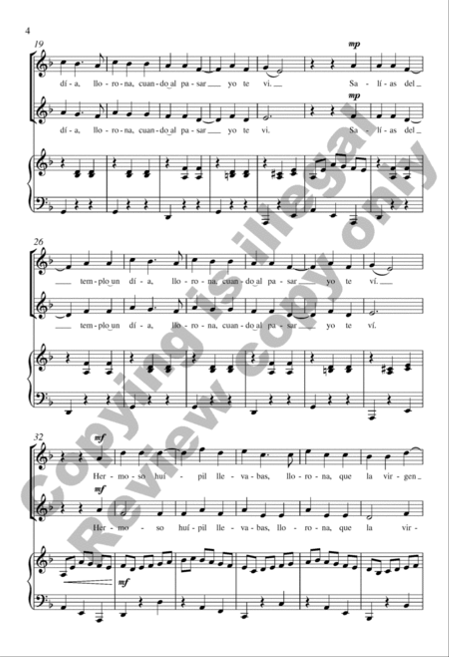 La Llorona (Choral Score) SA scores gallery preview page 4