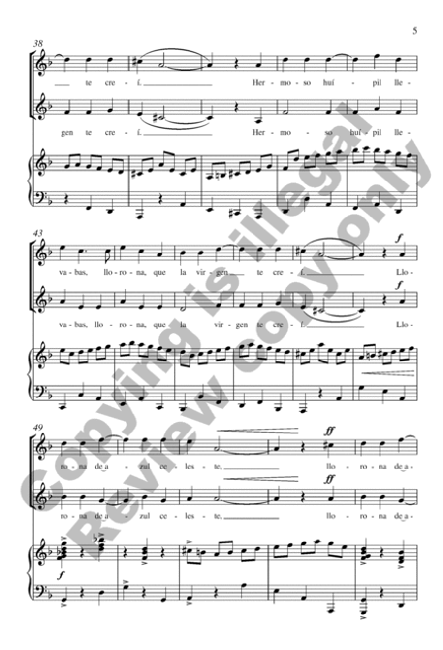 La Llorona (Choral Score) SA scores gallery preview page 5