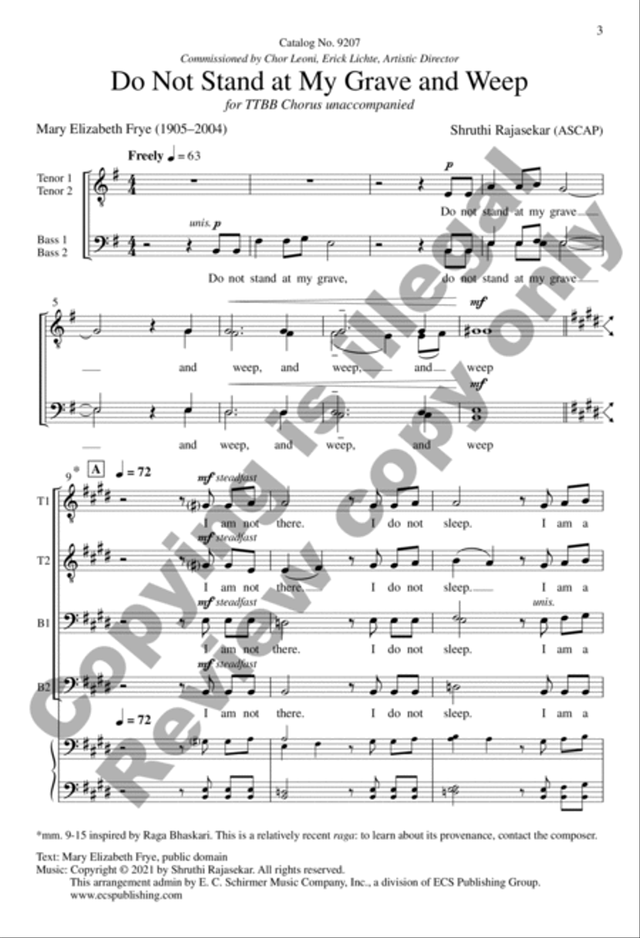 Do Not Stand at My Grave and Weep TTBB scores gallery preview page 3