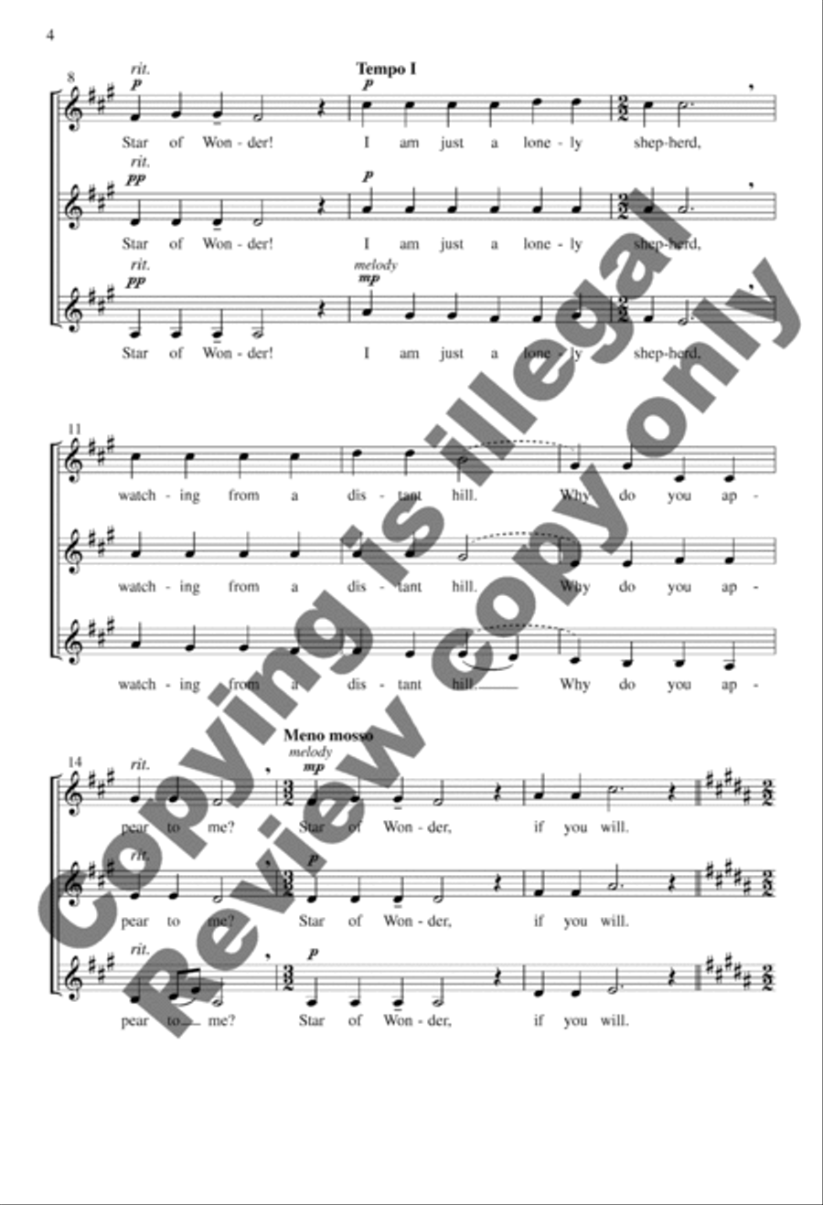 Star of Wonder Star of Wonder SSA scores gallery preview page 4