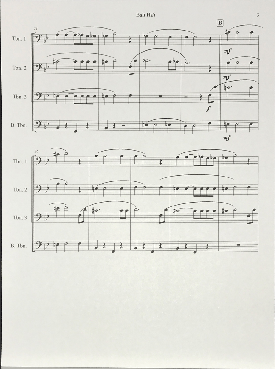 Bali Ha'i Bali Ha'i Small Ensemble scores gallery preview page 4