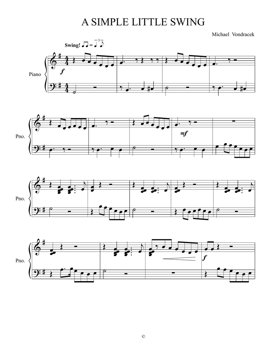 A SIMPLE LITTLE SWING Part scores gallery preview page 2