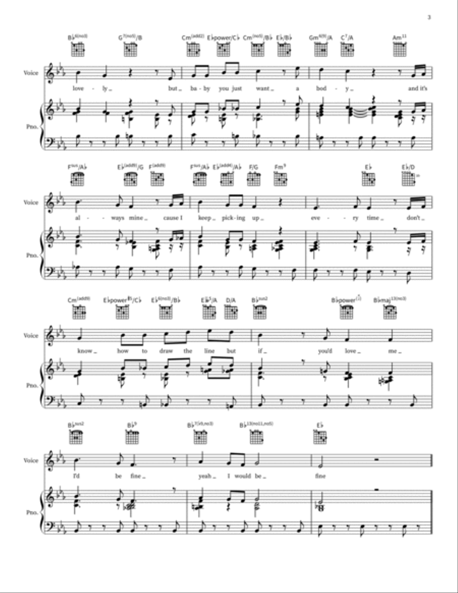 Would Be Fine Piano, Vocal, Guitar scores gallery preview page 3