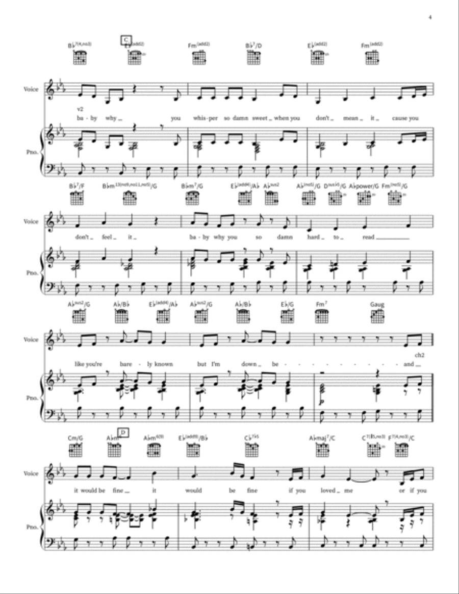 Would Be Fine Piano, Vocal, Guitar scores gallery preview page 4