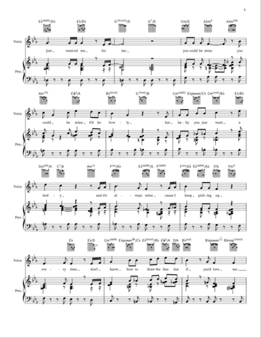 Would Be Fine Piano, Vocal, Guitar scores gallery preview page 5