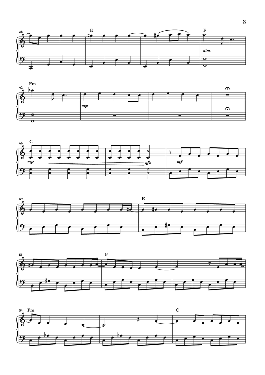 Vampire Piano Solo scores gallery preview page 3