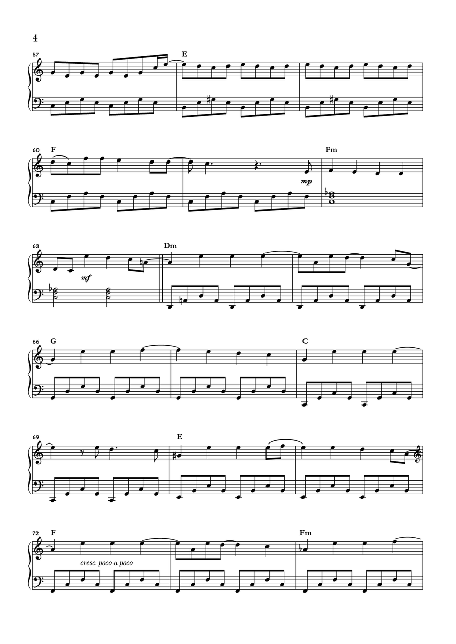 Vampire Piano Solo scores gallery preview page 4