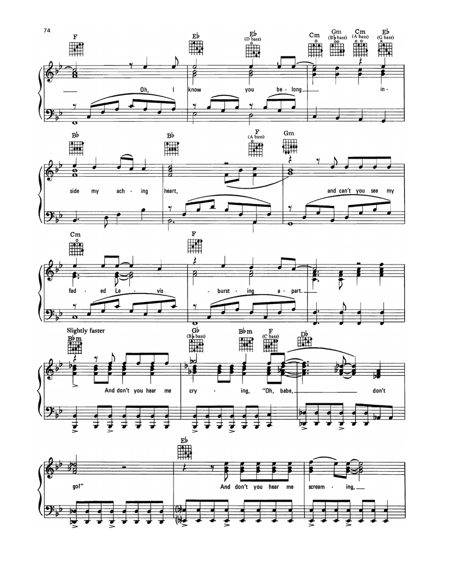 For Crying Out Loud For Crying Out Loud Piano, Vocal, Guitar scores gallery preview page 3