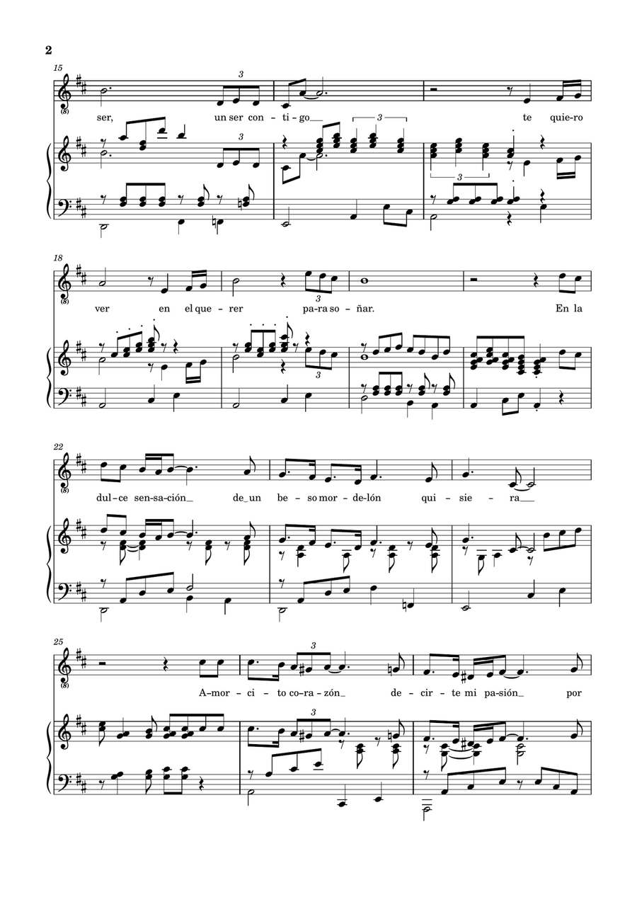 Amorcito Corazon Amorcito Corazon Piano, Vocal scores gallery preview page 2