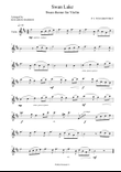 Swan Lake - Swan theme for Violin and Piano