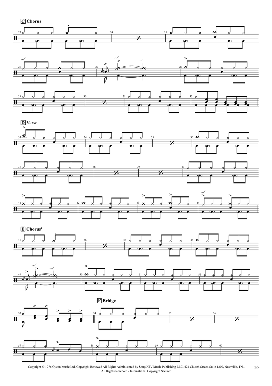 Somebody To Love Somebody To Love Drum Set scores gallery preview page 2