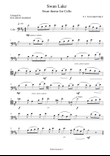 Swan Lake - Swan theme for Cello and Piano
