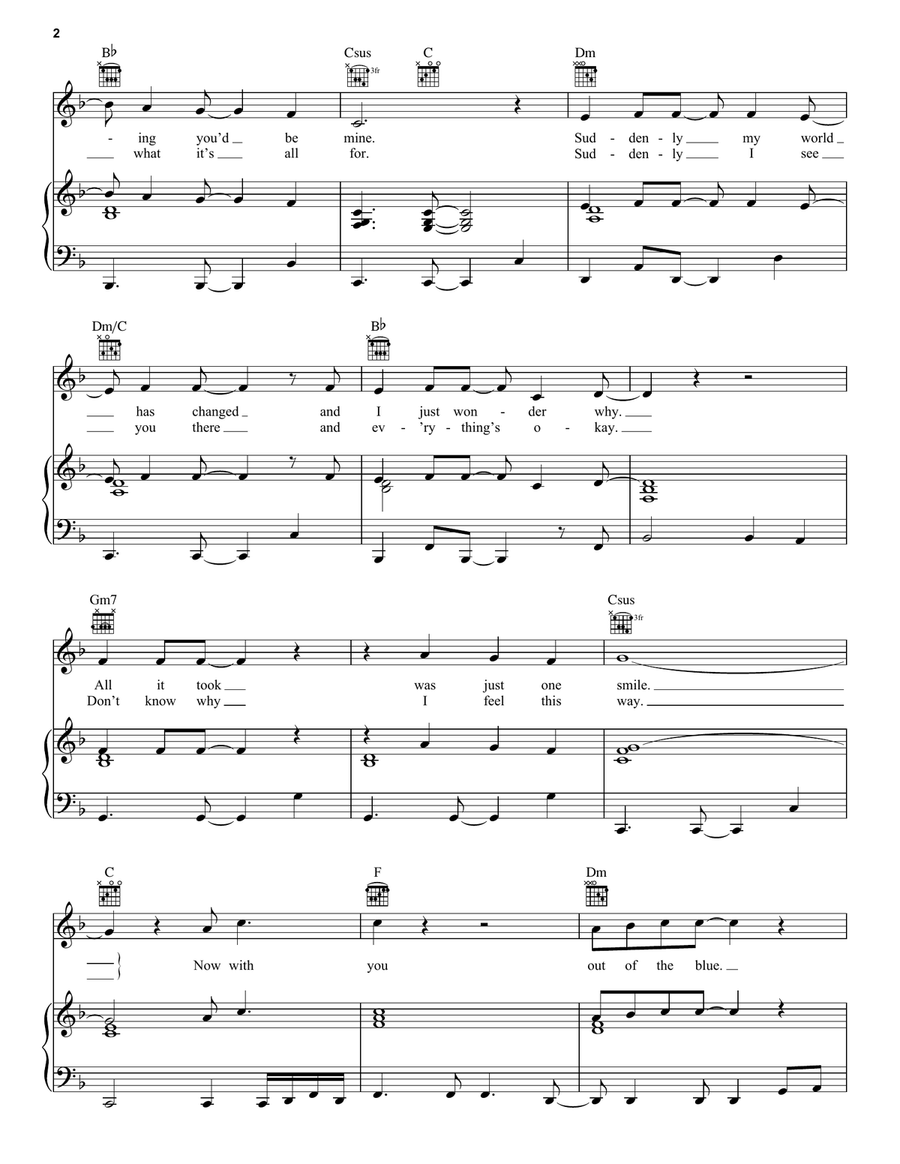 Out Of The Blue Out Of The Blue Piano, Vocal, Guitar scores gallery preview page 2