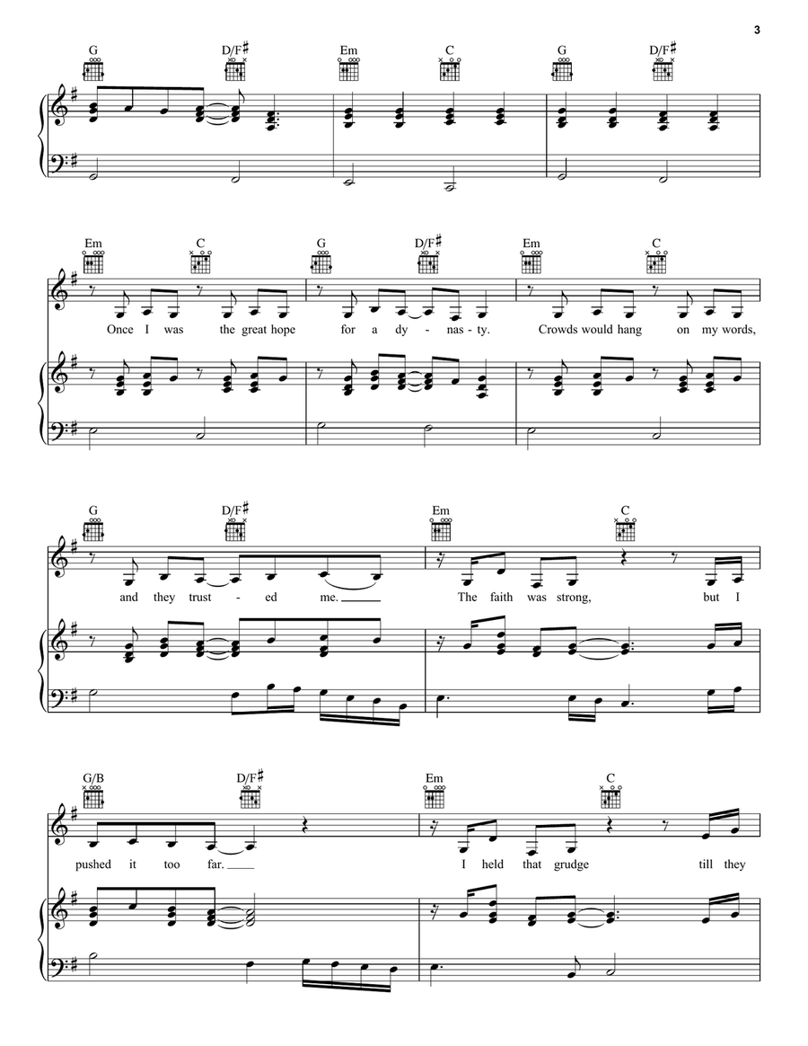 Castles Crumbling (feat. Hayley Williams) (Taylor's Version) (From The Vault) Piano, Vocal, Guitar scores gallery preview page 3