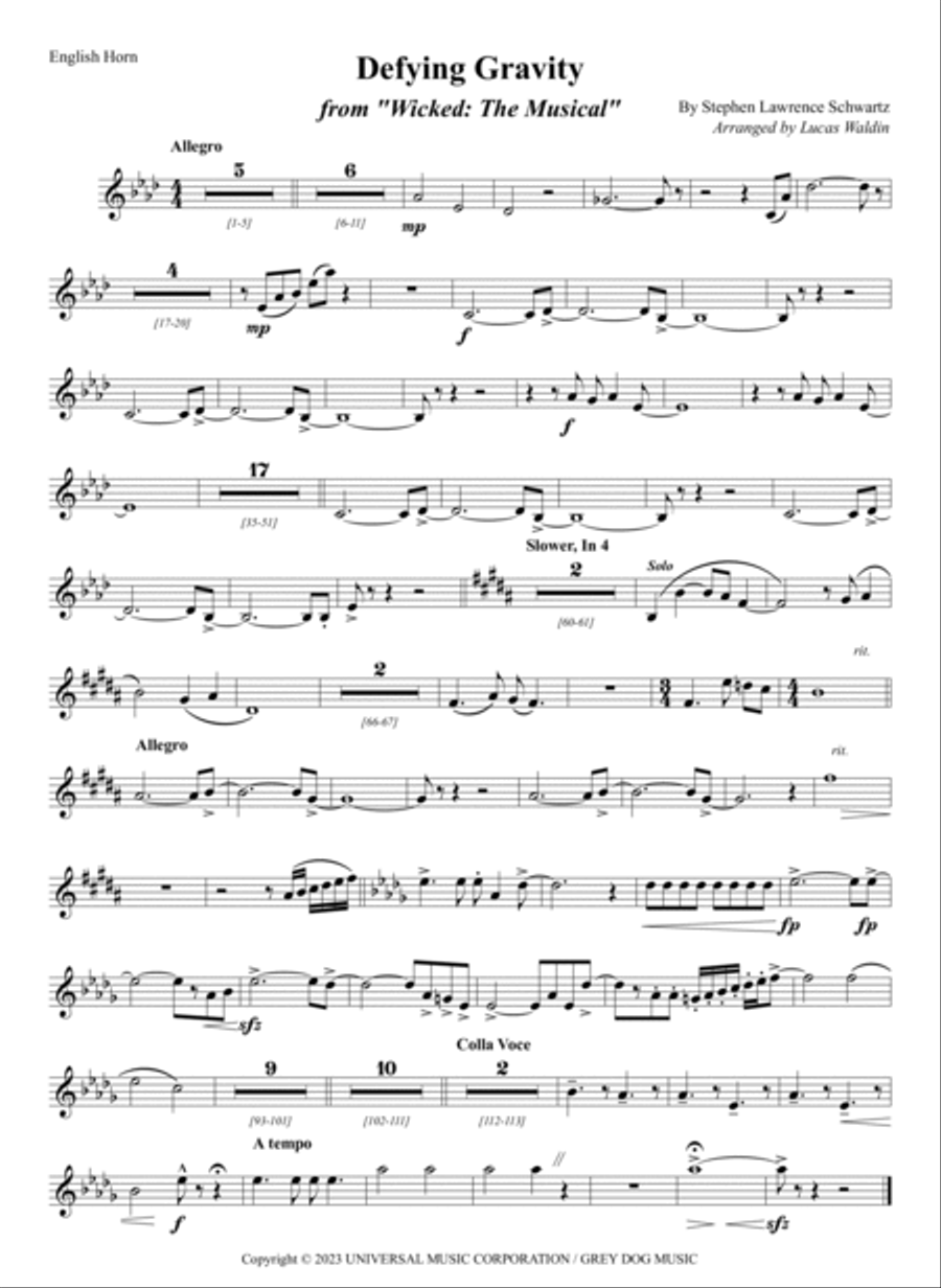 Defying Gravity Full Orchestra scores gallery preview page 4