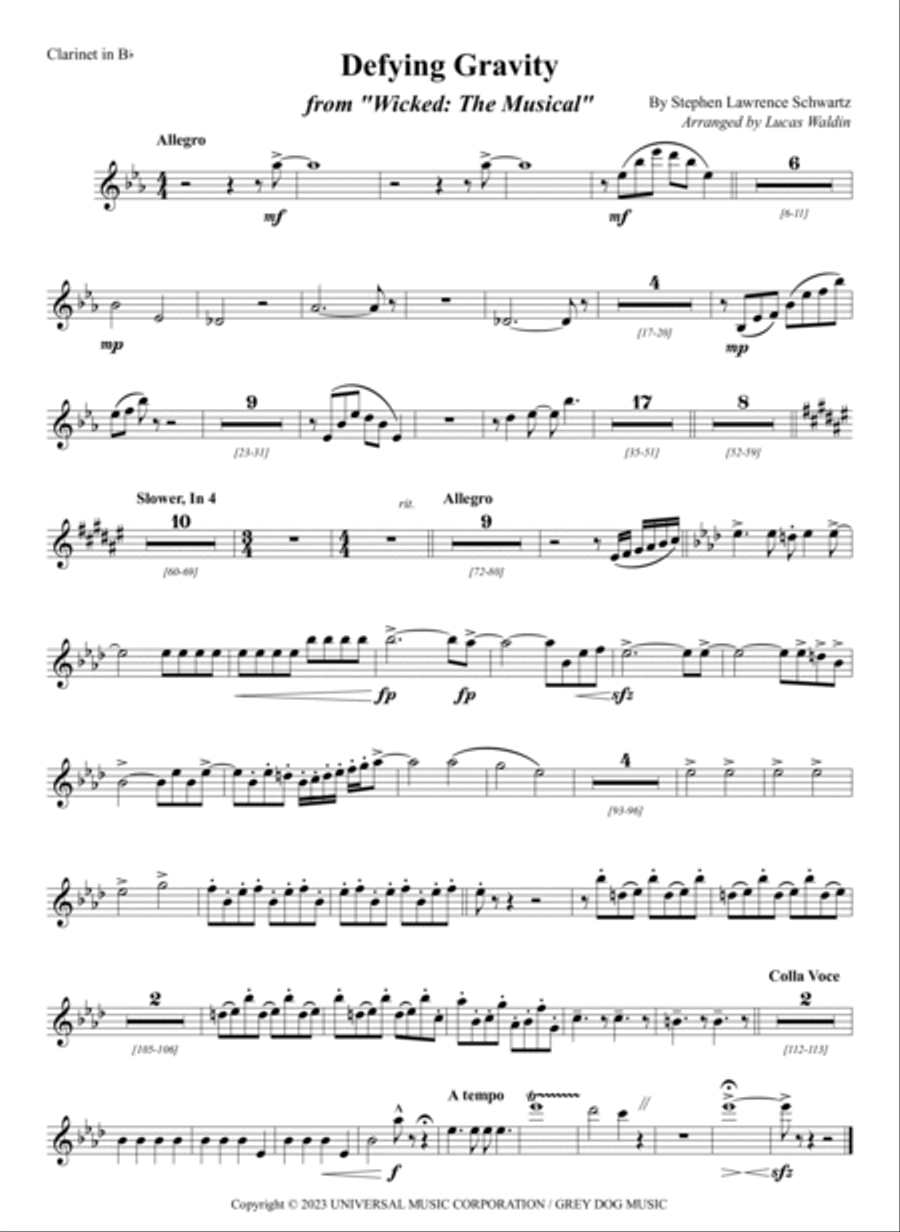 Defying Gravity Full Orchestra scores gallery preview page 5