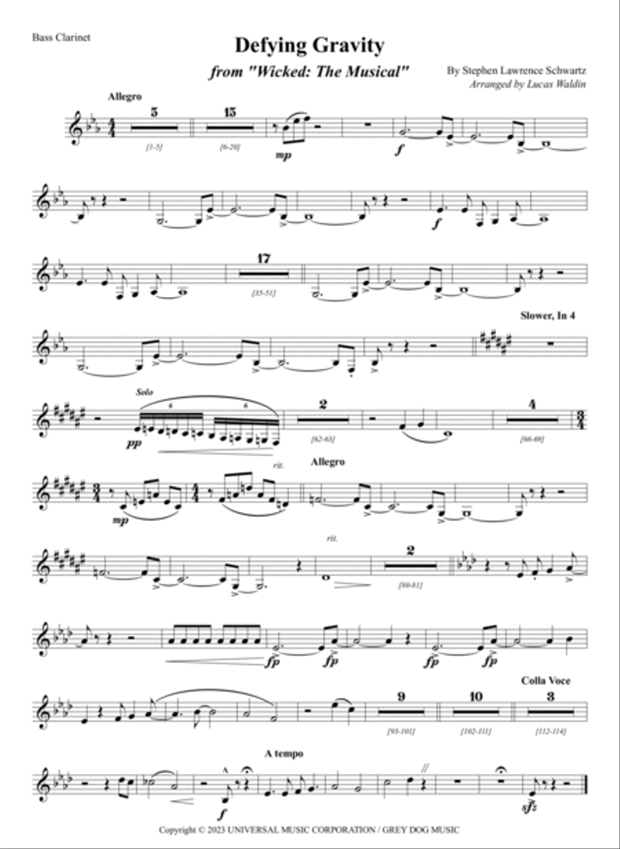 Defying Gravity Full Orchestra scores gallery preview page 6