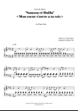 from the Opera Samson et Dalila by C.Saint Saens - Mon coeur s'ouvre a ta voix [Piano Solo]