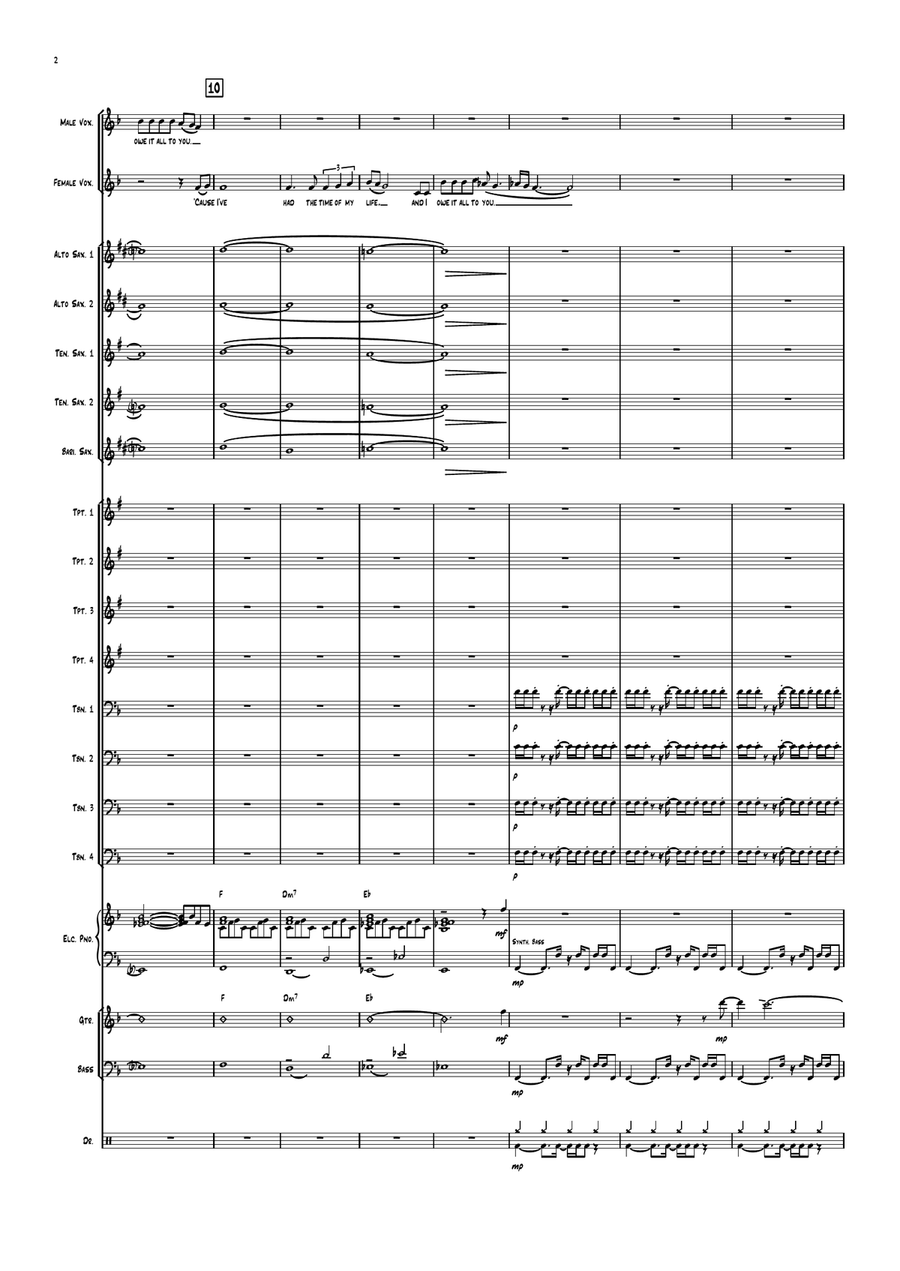 (i've Had) The Time Of My Life Jazz Ensemble scores gallery preview page 2