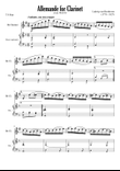 Beethoven Allemande for Clarinet and Piano, WoO 81