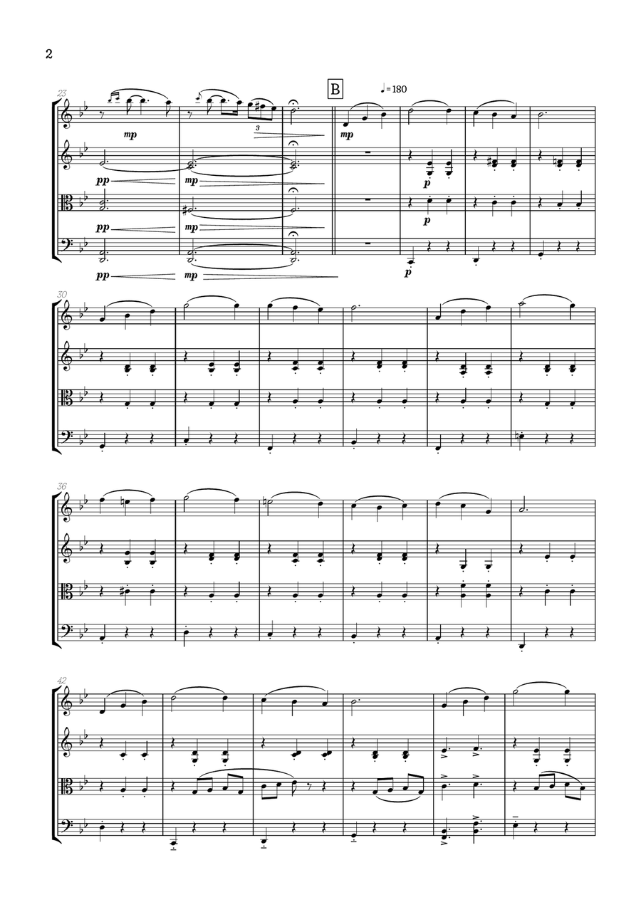 Merry-go-round Of Life String Quartet scores gallery preview page 2