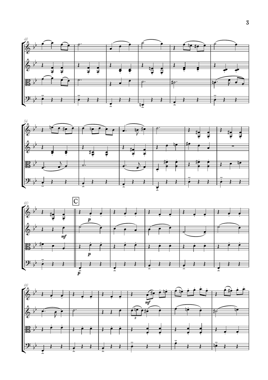 Merry-go-round Of Life String Quartet scores gallery preview page 3
