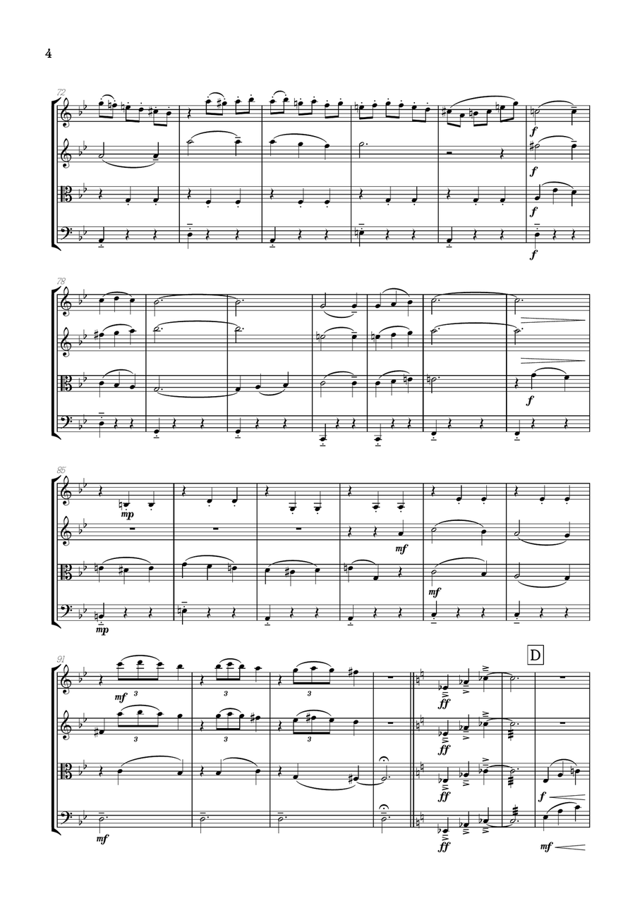 Merry-go-round Of Life String Quartet scores gallery preview page 4